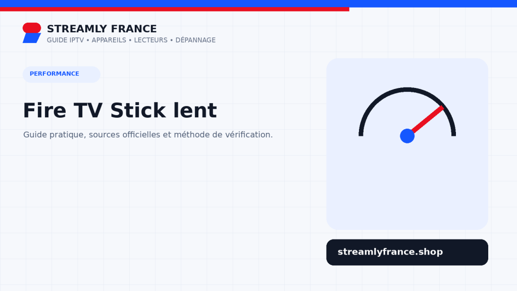 Fire TV Stick lent avec IPTV : stockage, mémoire, Wi‑Fi et réglages à vérifier