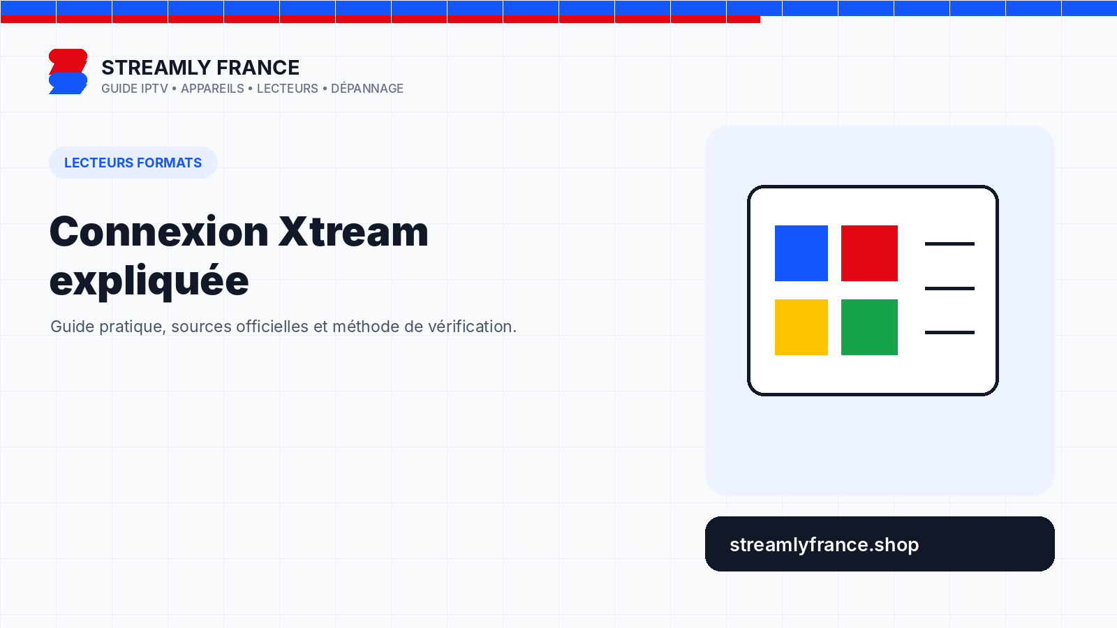 Xtream Codes : serveur, port, identifiant et mot de passe expliqués